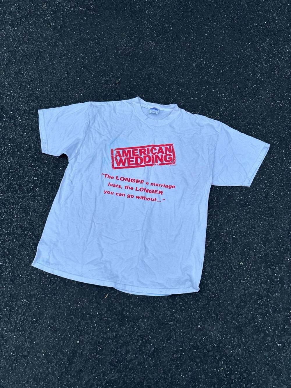 Vintage 2003 American Wedding Movie Promo White T-Shirt